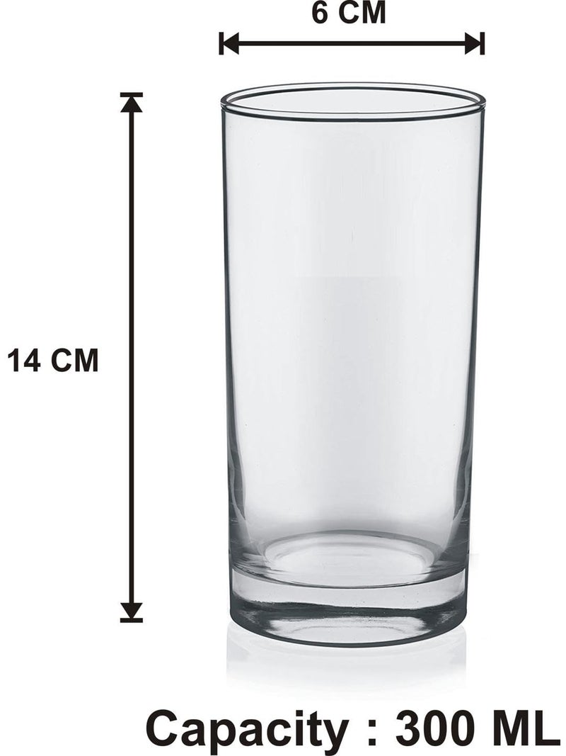 Somil Clear Elegance Timeless Glass Designs for Every Occasion 300 ml Capacity Pack of 6 Size 14 X 6 X 6 Cm - Image 3