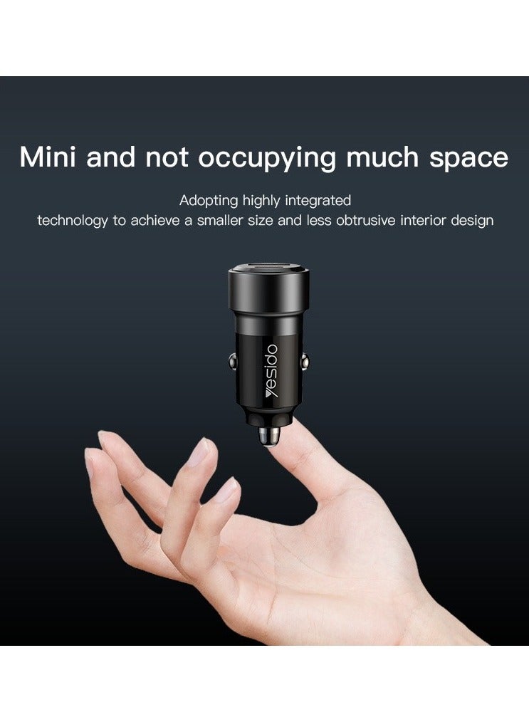 يسيدو شاحن سيارة Yesido Y54 سريع الشحن بقدرة 60 وات مع كابل Lightning إلى Type C QC3.0+PD30W Type-C/USB-C - Image 3