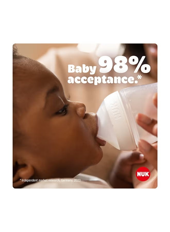 NUK Perfect Match Silicone Teat, Size S (0+ Months), 2 Pack - Soft & Flexible Baby Bottle Nipples, Anti-Colic, High Acceptance, BPA-Free, Skin-Soft Feel, for Newborns - Image 2