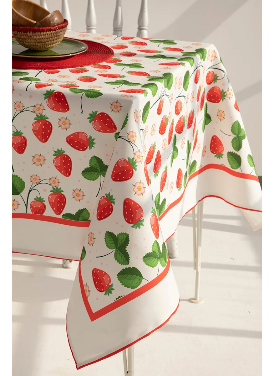 Ays Home Strawberry Pattern Dining Table Cloth