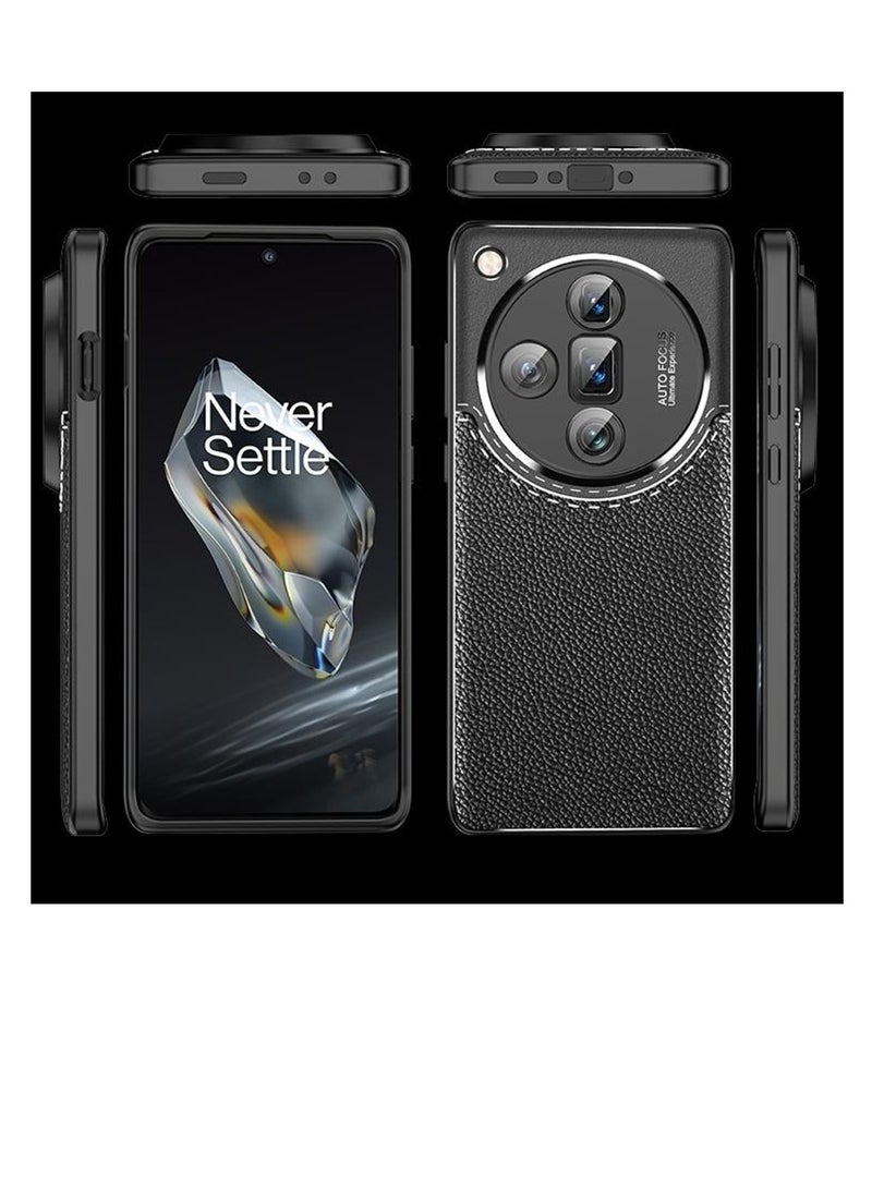 Oppo Find X7 Carbon Fiber Protective Case Cover with Litchi Pattern, Shockproof TPU, Anti-Slip, Ultra-Thin, Shock Absorption - Black  - Image 1