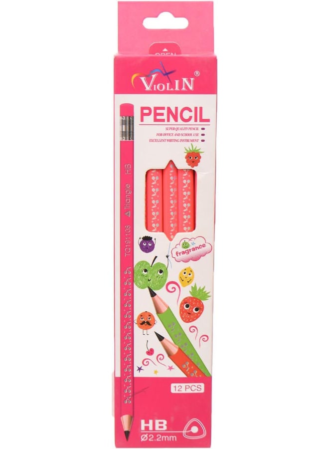 المعايرجي‎ 12 قلم رصاص مثلث HB مع ممحاة علوية - Image 1