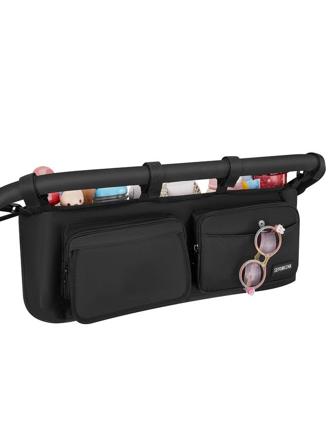 SEVORGINA Double Stroller Organizer with 11 Compartment for Bob Duallie, Baby Jogger City Mini GT2, Double Jogging Stroller Caddy, Jeep, Zoe Stroller Accessories with 2 Insulated Pocket, Parent Console - Image 1