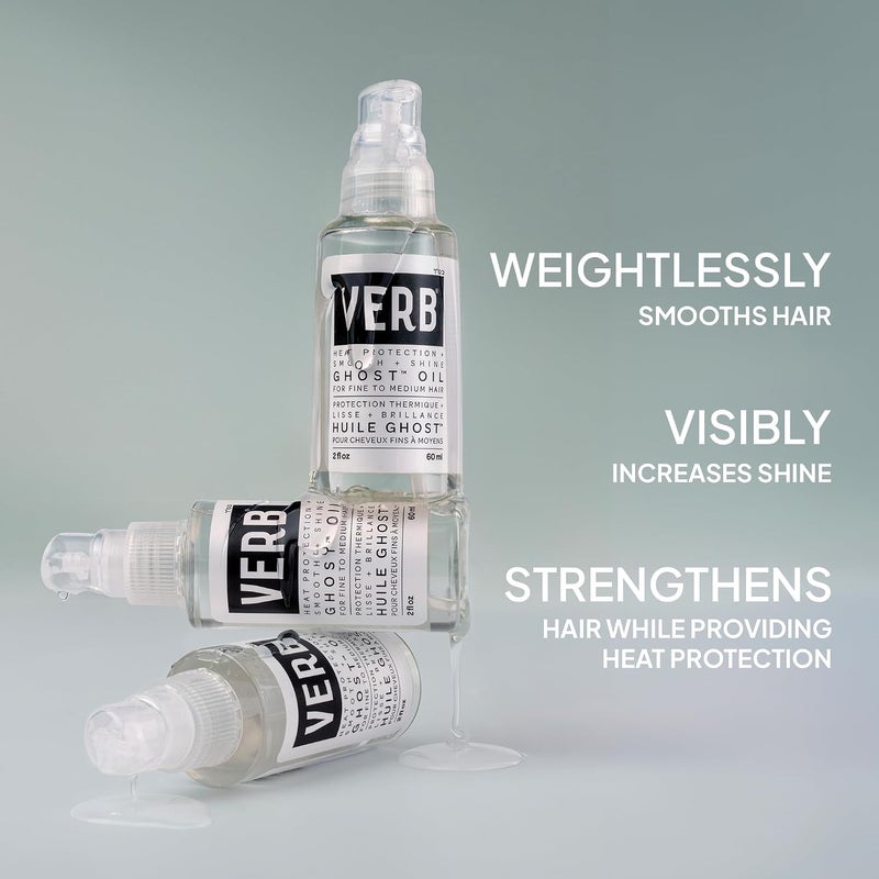 verb Ghost Oil – Vegan Weightless Hair Oil – Lightweight Hair Oil – Revitalizing Hair Treatment Oil Nourishes and Promotes Shiny Hair – Paraben Free, Sulfate Free Smoothing Oil, 2 fl oz - Image 1