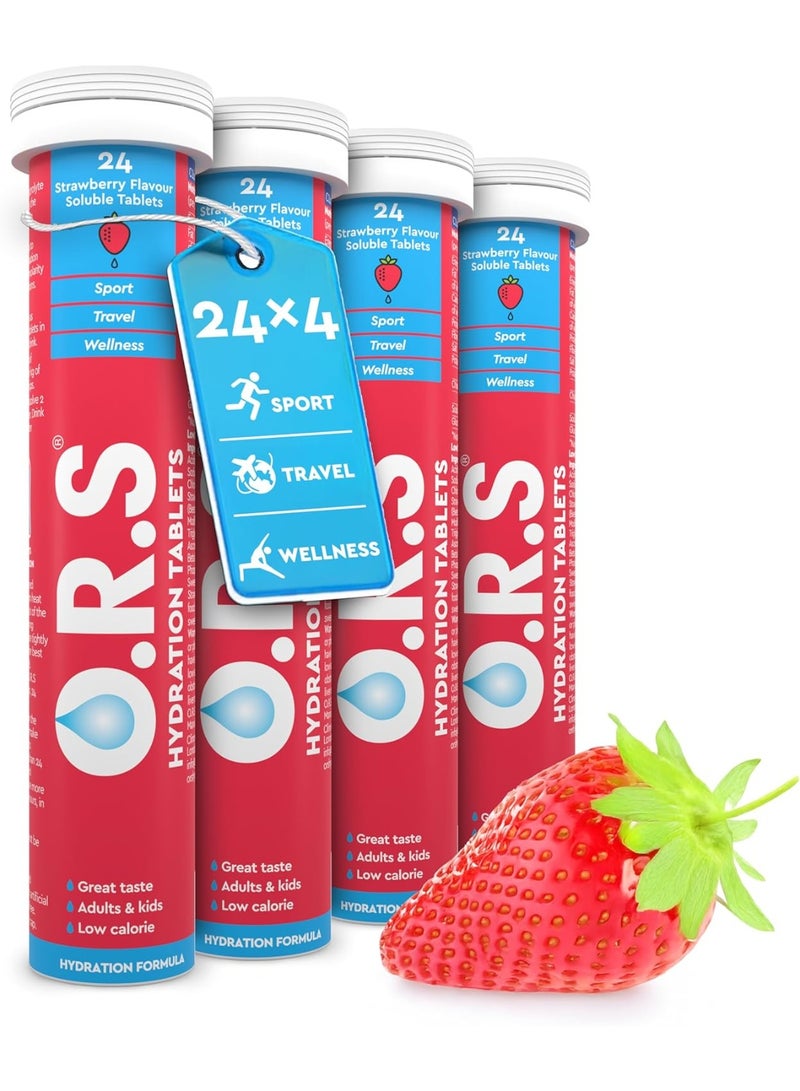 O.R.S Sport Hydration Tablets with Electrolytes, Vegan, Gluten and Lactose Free Formula – Soluble Sports Oral Rehydration Tablets with Natural Mixed Berry Flavour, Low Calorie, 80 Tablets (Pack of 4) - Image 1