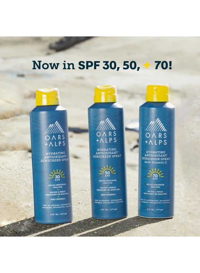 Oars + Alps Hydrating SPF 50 Sunscreen Spray, Infused with Vitamin C and Antioxidants, Water and Sweat Resistant, 6 Oz, 1 Pack - Image 4
