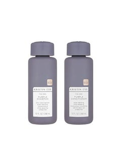 Hair Purple Shampoo And Conditioner Set For Blonde Brunette Silver + Gray Hair Anti Brass + Yellow Tones Safe For Color Treated Hair Sulfate Free Toning Shampoo Conditioner