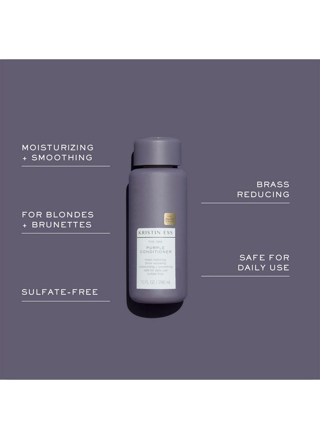 Kristin Ess - Hair Purple Shampoo And Conditioner Set For Blonde Brunette Silver + Gray Hair Anti Brass + Yellow Tones Safe For Color Treated Hair Sulfate Free Toning Shampoo Conditioner - Image 1