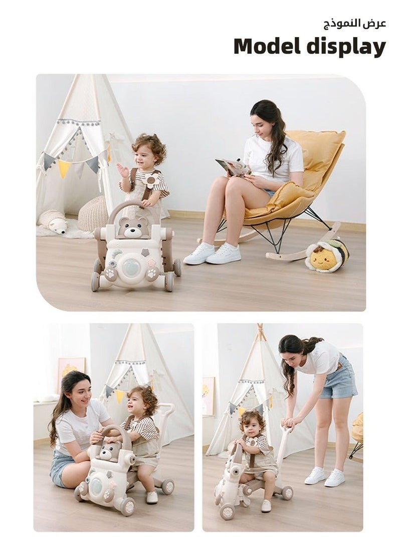 MIXDE 4-in-1 Baby Walker with Parent Push Handle, Baby Push Walker, Multifunctional Baby Sit to Stand Walker, Assembled as Scooter and Balance Bike with Detachable Panel, Gift for Infant Boys Girls  - Image 4