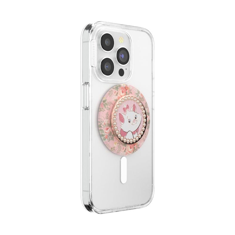 POPSOCKETS مقبض بوب سوكيتس لهاتف مع ماج سيف مع حامل قدم، حامل مغناطيسي، قمة قابلة للتبديل، تثبيت آمن لحالات آيفون ماج سيف، مقبض للهاتف والتابلت، ديزني - ماري إن بلوم - Image 2