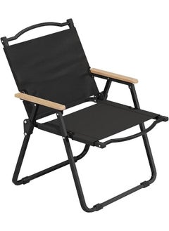 Generic Foldable Fishing Camping Chair Portable Wooden Beach Chair Outdoor Picnic Chair Beach Chair, Outdoor Armchair for Camping Travel and Outdoor Activities  - Image 1