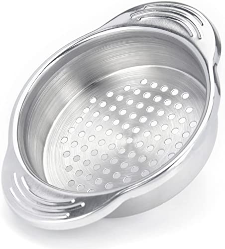 WishDirect Tuna Strainer Press Tuna Can Strainer FoodGrade Stainless Steel Canning Colander for RegularSize and WideNecked Tunas  2 Pack