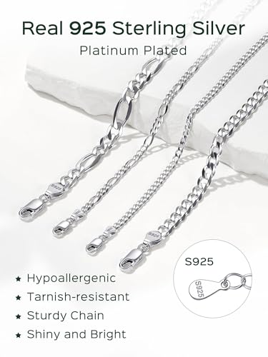 ChicSilver Ankle Bracelets for Women Herringbone Anklet 925 Sterling Silver Ankle Bracelet for Women Dainty Waterproof Womens Anklets - Image 2