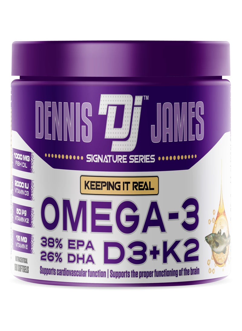 دينيس جيمس أوميغا 3 زيت السمك من Dennis James Signature Series – 180 سوفتجيل - Image 1