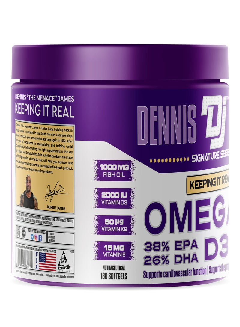 دينيس جيمس أوميغا 3 زيت السمك من Dennis James Signature Series – 180 سوفتجيل - Image 2
