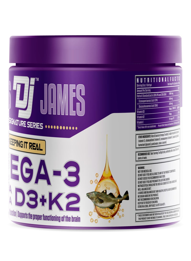 دينيس جيمس أوميغا 3 زيت السمك من Dennis James Signature Series – 180 سوفتجيل - Image 3