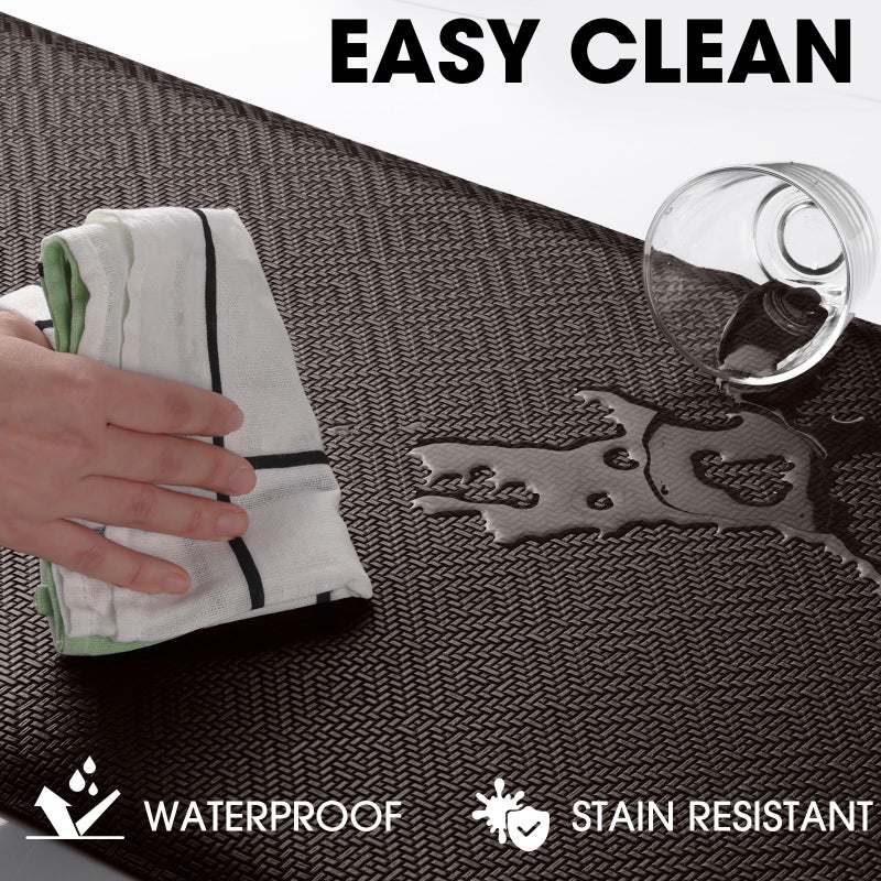 Mattitude Kitchen Mat Cushioned Anti-Fatigue Floor Mat Water Resistant Non-Slip Mats and Rugs Standing and Comfort Desk Mats for House Sink Office Laundry (Chocolate, 17.3"x28") - Image 4