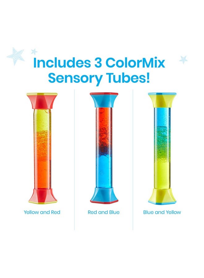 hand2mind ColorMix Sensory Fidget Tubes, Calming Toys for Kids, Occupational Therapy & Sensory Play Therapy Toys, Stress Relief Toy, Comfort Items for Anxiety, Calm Down Corner Supplies (Set of 3) - Image 3