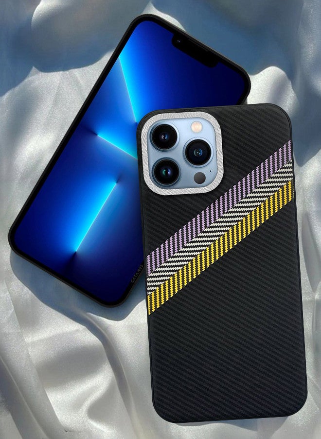 CATANES (for iPhone 13 Pro Max) Case Cover Carbon Fiber Pattern Phone Case Slim Shockproof Back Cover - Image 1