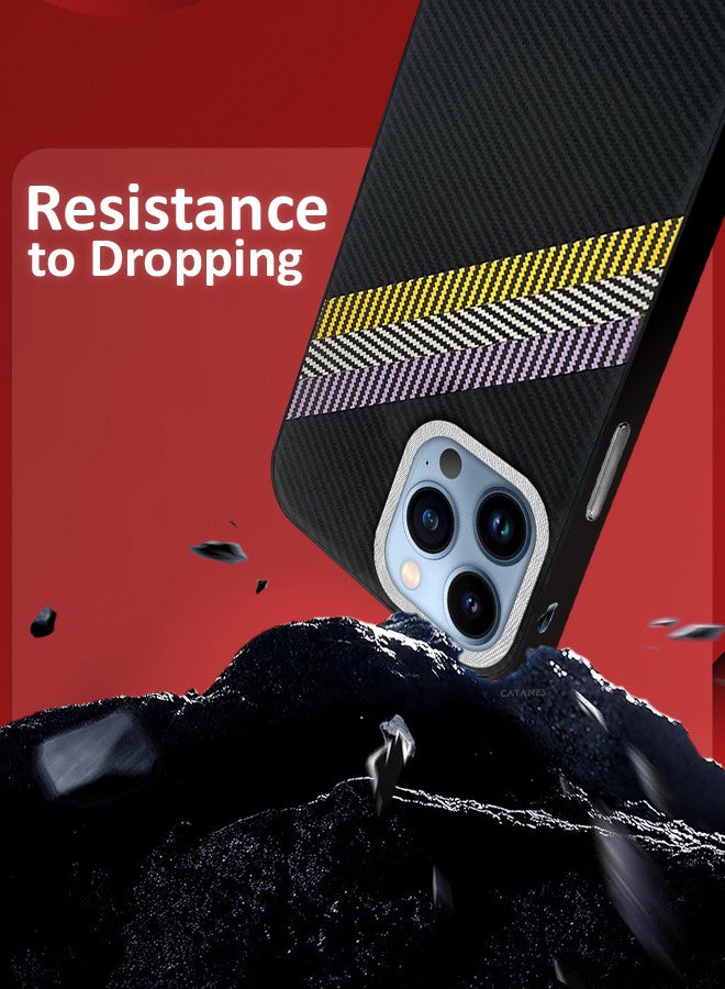 CATANES (for iPhone 13 Pro Max) Case Cover Carbon Fiber Pattern Phone Case Slim Shockproof Back Cover - Image 3