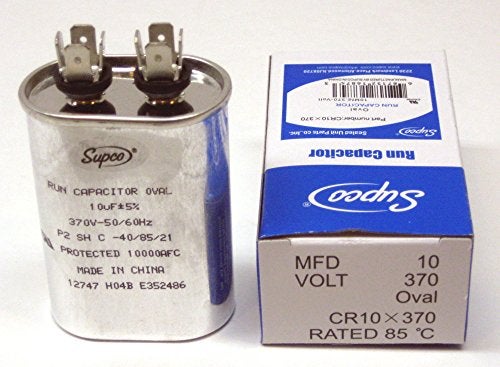 SUPCO CR10X370 Single Motor Run Capacitor, Oval, 10 Mfd x 370V, 2.75" Height, 1.25" Width, 2.00" Length - Image 3