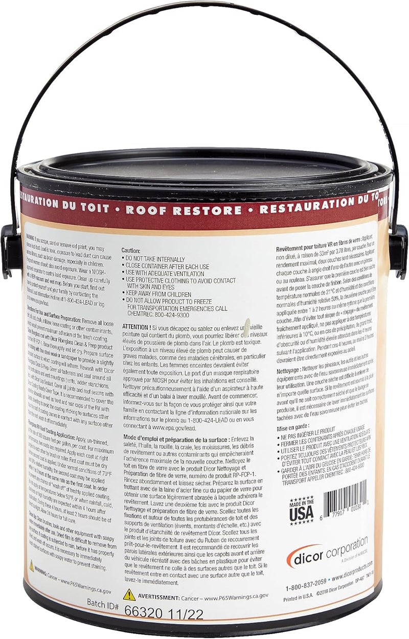 Dicor Tan Fiberglass RV Roof Coating - Image 3