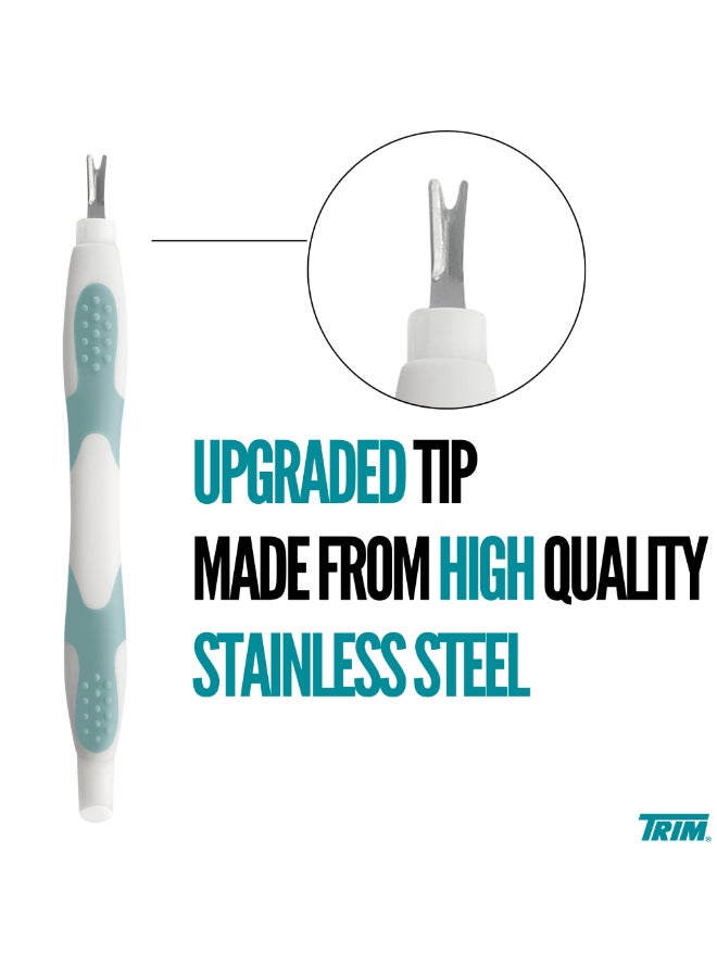 Trim Easy Hold Sure Grip Implements Cuticle RemoverPusher Dual Ended Non Slip Maximum Grip V Tip Cuticle Trimmer Tool For Manicure Pedicures Ergonomic Design Nail Care Essential 1 Count - Image 4