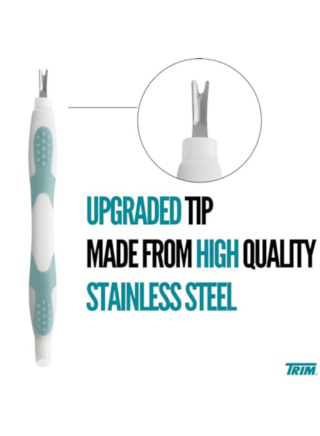 Trim Easy Hold Sure Grip Implements Cuticle RemoverPusher Dual Ended Non Slip Maximum Grip V Tip Cuticle Trimmer Tool For Manicure Pedicures Ergonomic Design Nail Care Essential 1 Count - Image 3