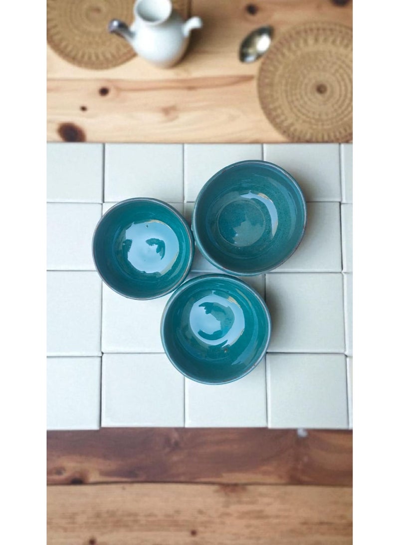 color zone pottery 3 Porcelain Sauce Bowls - Oven and Microwave Safe. Withstands direct and indirect heat, flame or oven. - Image 3