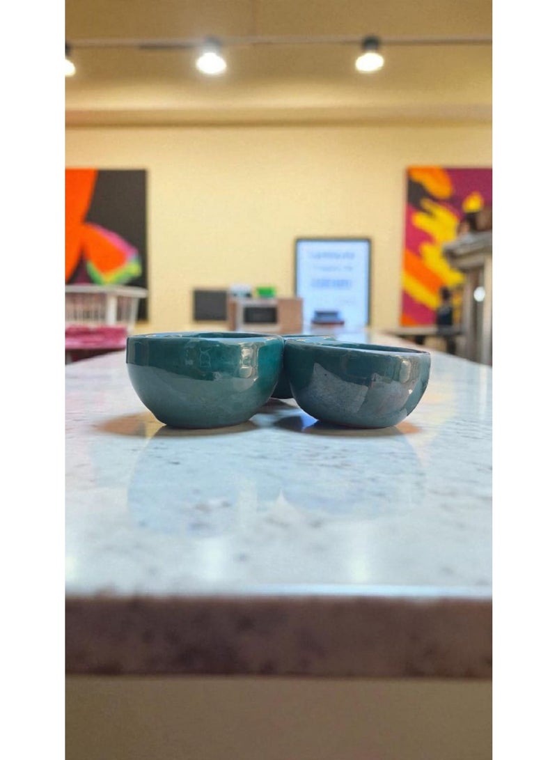 color zone pottery 3 Porcelain Sauce Bowls - Oven and Microwave Safe. Withstands direct and indirect heat, flame or oven. - Image 2