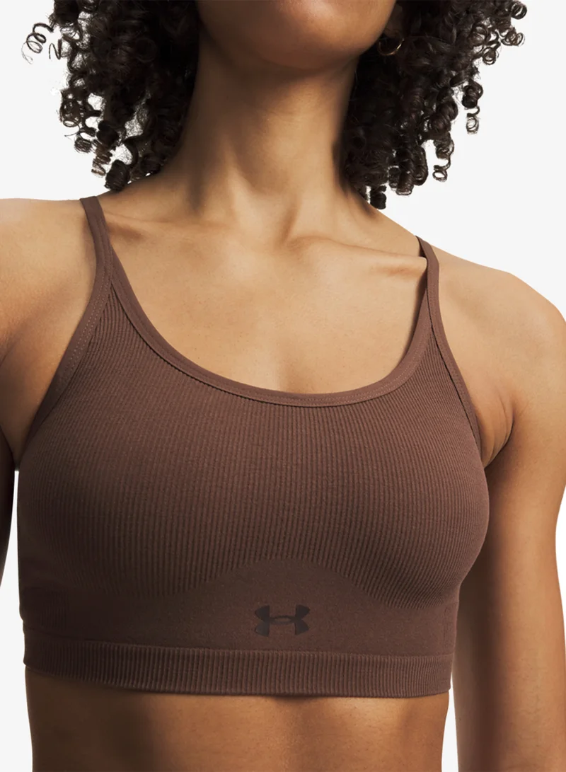 Under Armour Incense Brown /  / Kona Brown Seamless Low Support Bra for Women | Best Price UAE