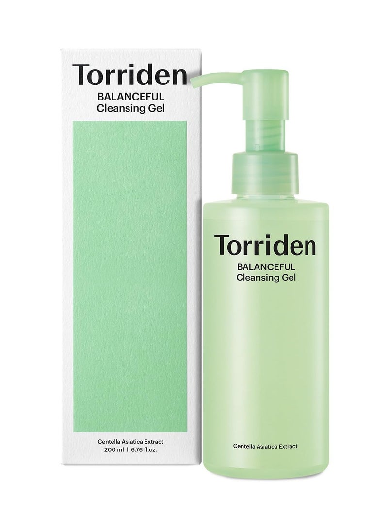 Torriden Torriden BALANCEFUL Cleansing Gel 200ml (6.76 fl. oz.) | Low pH Cleanser | Gentle Facial Cleanser that Soothes, Calms, and Hydrates | 5 types of Centella Asiatica Extracts  - Image 1