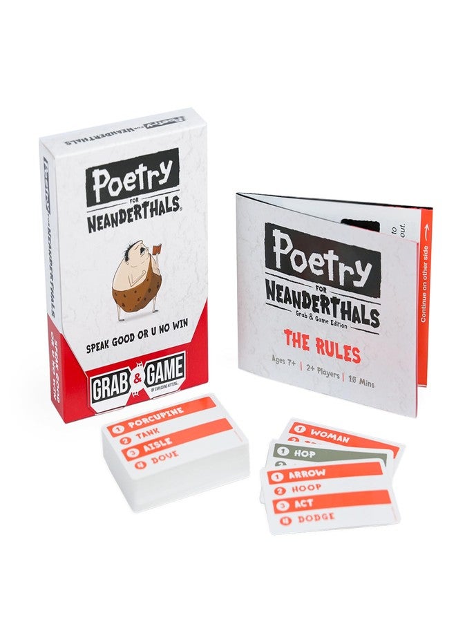 Exploding Kittens Poetry for Neanderthals Grab & Game 2+ Players - Ages 7+ - 10 Minutes to Play - Travel Sized Word Guessing Game - Party Game, Family Game Night, Kid and Adult Card Game - Image 2