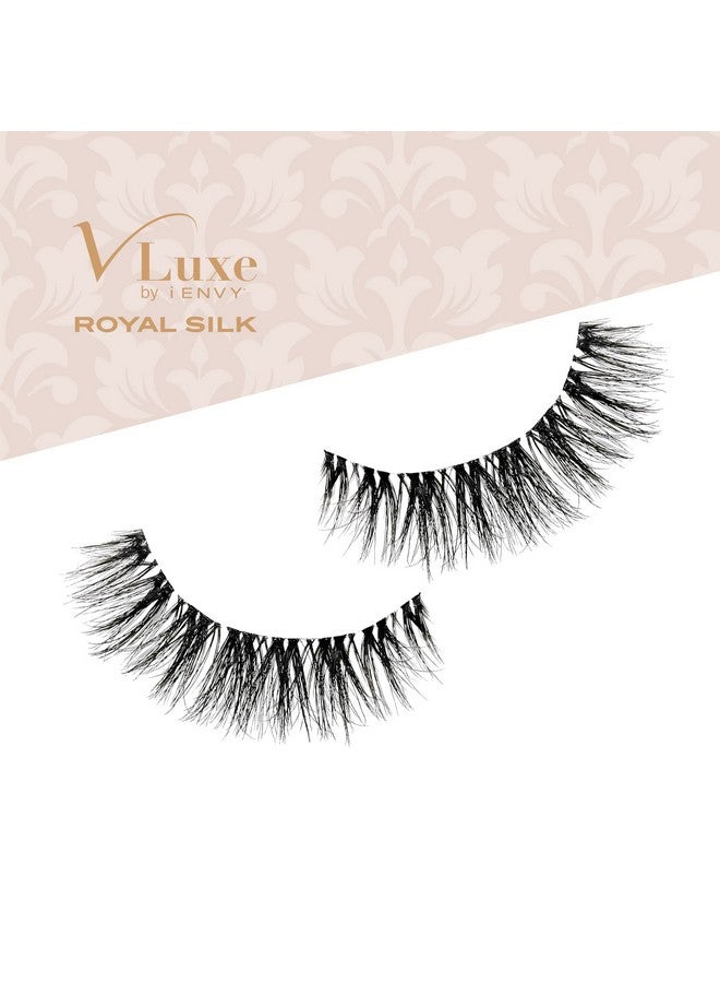 iEnvy Vluxe False Lashes Royal Silk Luxurious Eyelashes Fluffy Wispy Eye Lashes Super Natural Volume & Curl Lightweight & Comfortable (Lady) - Image 3