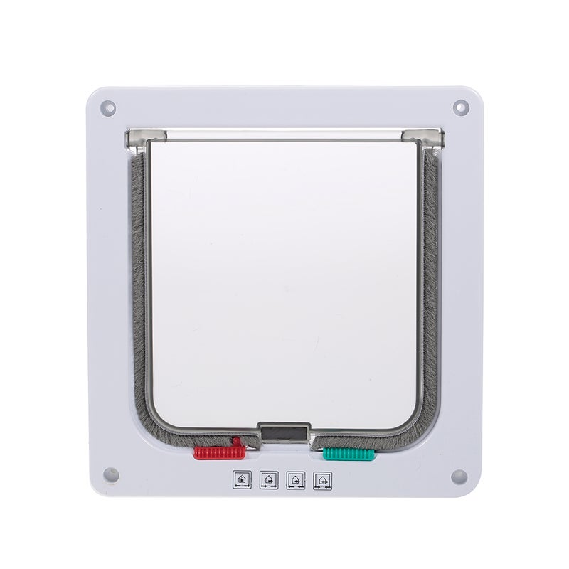 Cat Door Pet Entry Safe Ferromagnetic Pet Flap Door 4 Ways Locking Automatically Close for Kitty Small Dogs - Image 4