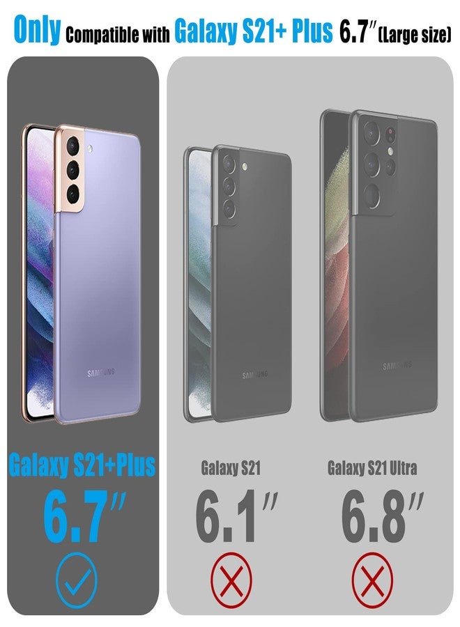 Esdot for Samsung Galaxy S21 Plus Case,Military Grade Passing 21ft Drop Test,Rugged Cover with Fashionable Designs for Women Girls,Protective Phone Case for Galaxy S21 Plus 6.7" Glitter Purple Marble - Image 2