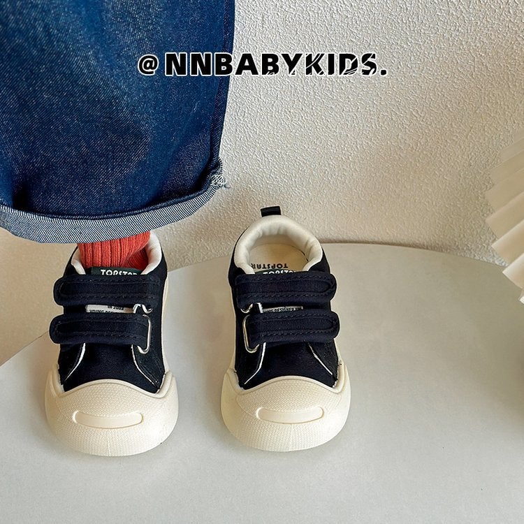 Children'S Big Shoes Canvas Shoes Kindergarten Entry Shoes Non-Slip Girls White Shoes Boys Baby Ugly Cute Bread Shoes - Image 1