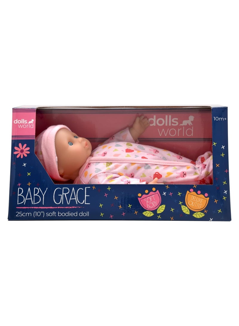 Dolls World Baby Grace 10 inch Soft With/Vinyl limbs and outfits from Peterkin gift for kids of Age above 10 months - Image 2