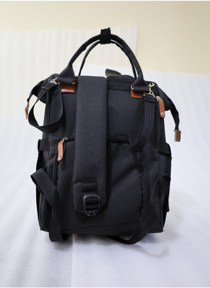 Generic Baby diaper bag, waterproof, suitable for carrying all baby items, with an attractive design and high quality (Black)  - Image 2