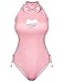 Yuriko Womens Bunny Costume Girl Suit Button Crotch Romper Onesie Bodysuit Cosplay Costume Furry Cat Ear Gloves Socks setPink L - Image 3