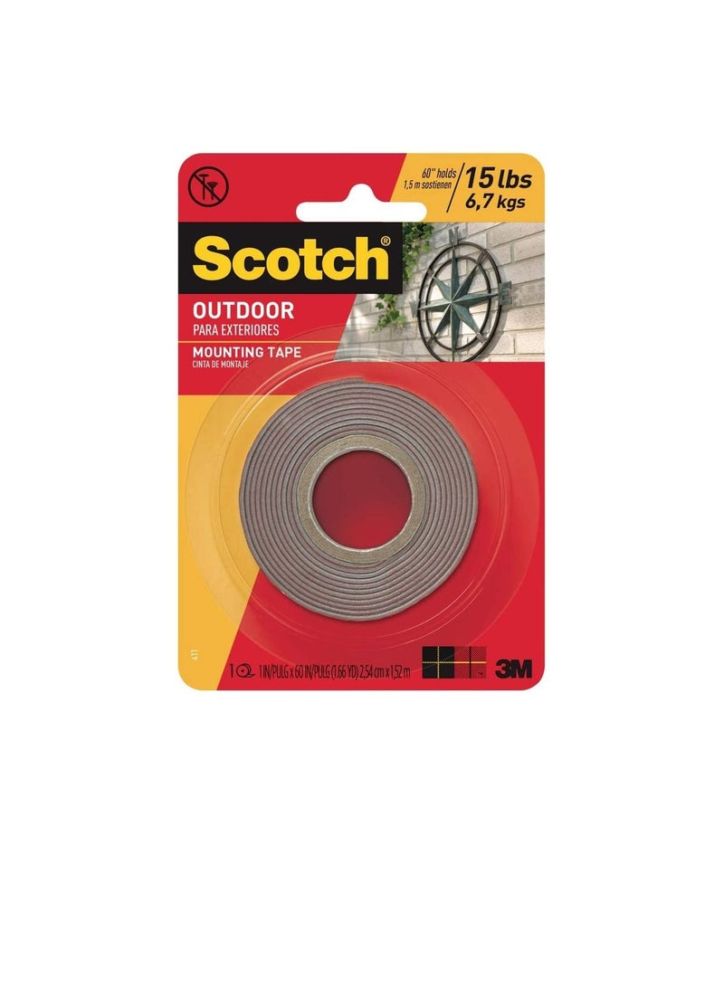Scotch  3M Scotch 411P Permanent Mounting Tape (25.4 mm x 1.52 m  - Image 2