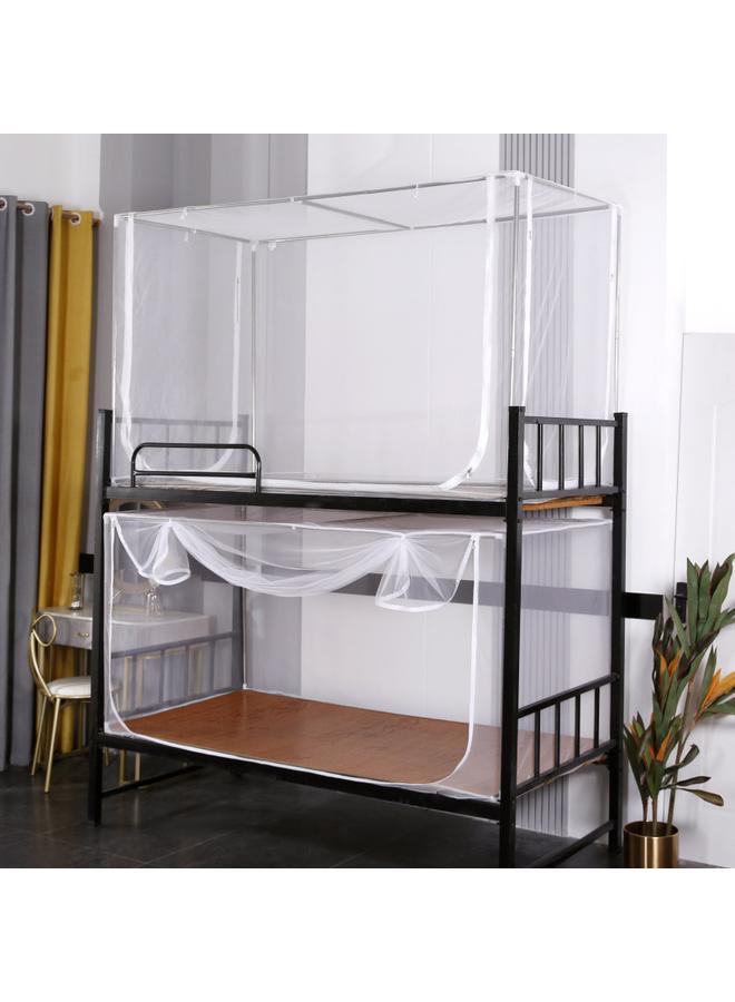 Bluejw Top And Bottom Bunk Of College Student Dormitory Single Iron Frame Bed Mosquito-proof And Dust-proof Top 90cm Bracket Seat Bed Zipper Bedroom Mosquito Net - Image 1