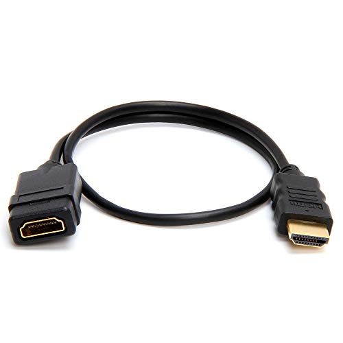 Posh High Speed HDMI Male to Female HDMI Extension Cable/Extender for fire TV Stick, Laptop/PC, LCD/LED TV, Xbox, PS3/PS4 (Black, 50cm) - Image 1