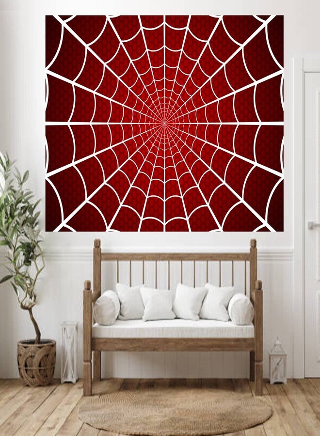 DZTRELFK Spider Web Happy Birthday Banner Backdrop Super Hero Theme Decor Decorations for Boys Girls 1st Birthday Party Supplies Baby Shower Photo Booth Props Background Photography - Image 5