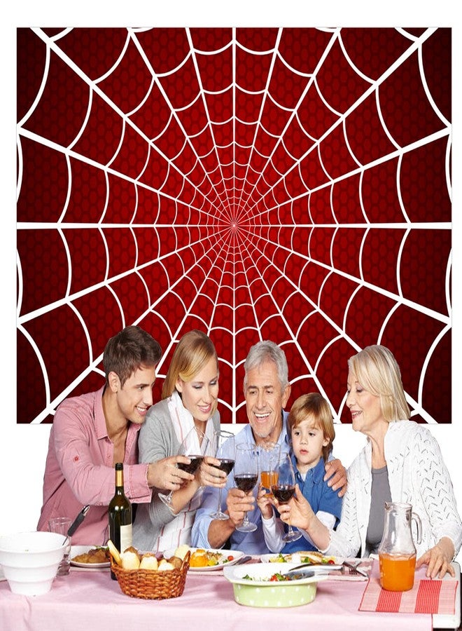 DZTRELFK Spider Web Happy Birthday Banner Backdrop Super Hero Theme Decor Decorations for Boys Girls 1st Birthday Party Supplies Baby Shower Photo Booth Props Background Photography - Image 4