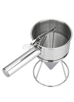 BASURRAH Silver funnel dispenser for dough and pancake mix  - Image 2