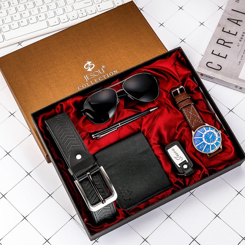 Mens Watch and Accessories Gift Set black and white  - Image 5