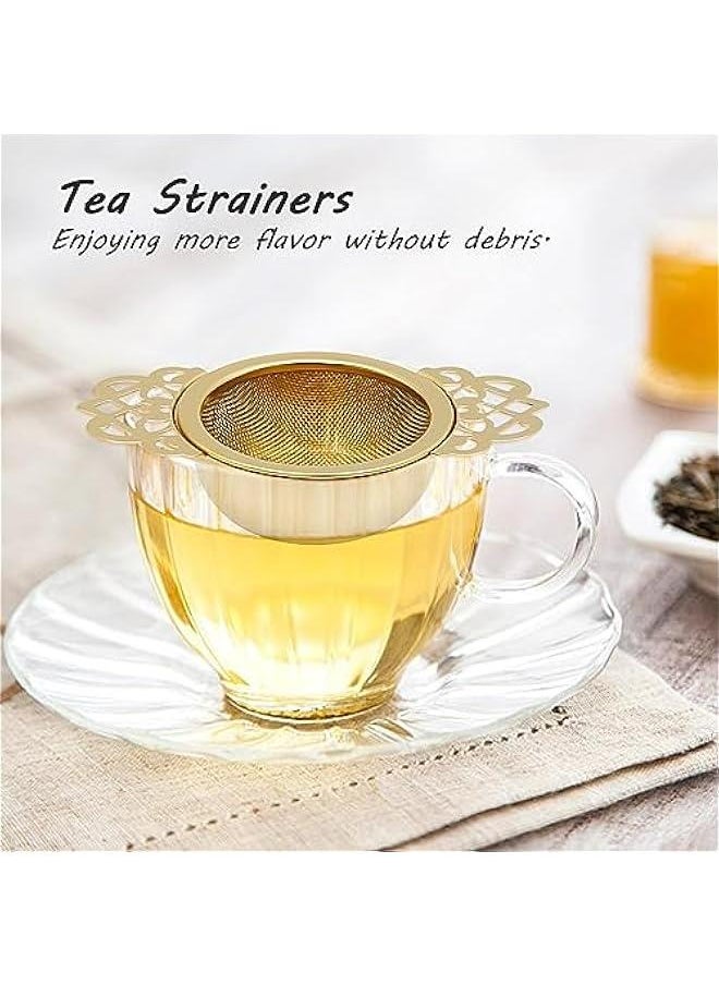 Generic 2pcs 304 Stainless Steel Tea Drain Strainer Tea Filter Mesh Tea Drip Bowls Teapot Strainer With Petal Handles Tea Divider  - Image 5