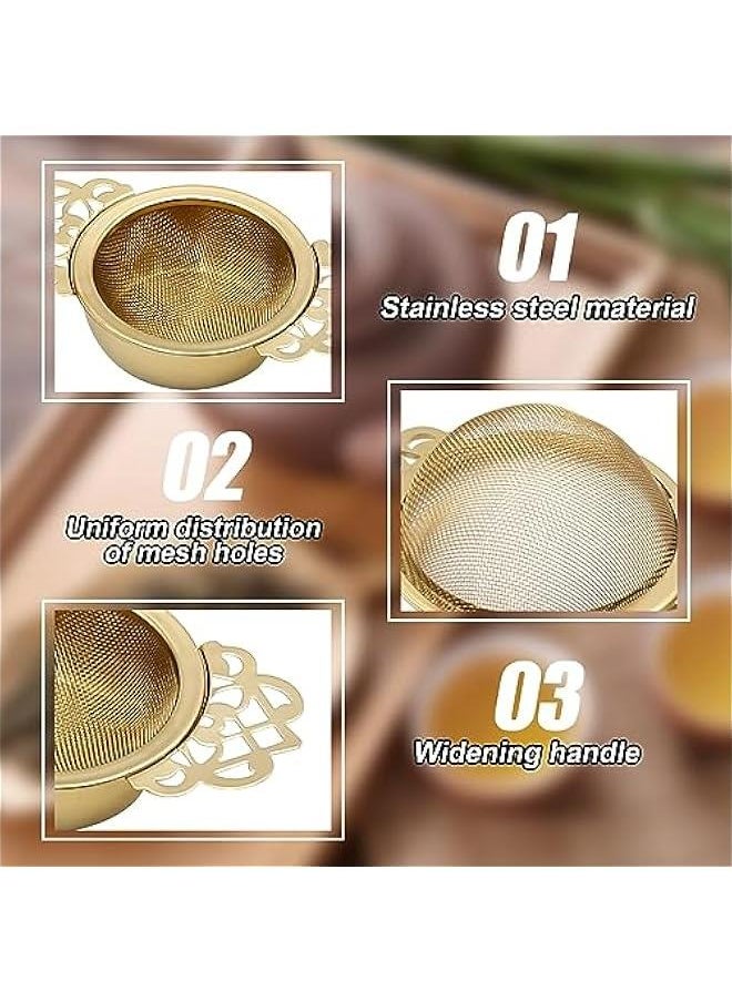 Generic 2pcs 304 Stainless Steel Tea Drain Strainer Tea Filter Mesh Tea Drip Bowls Teapot Strainer With Petal Handles Tea Divider  - Image 4