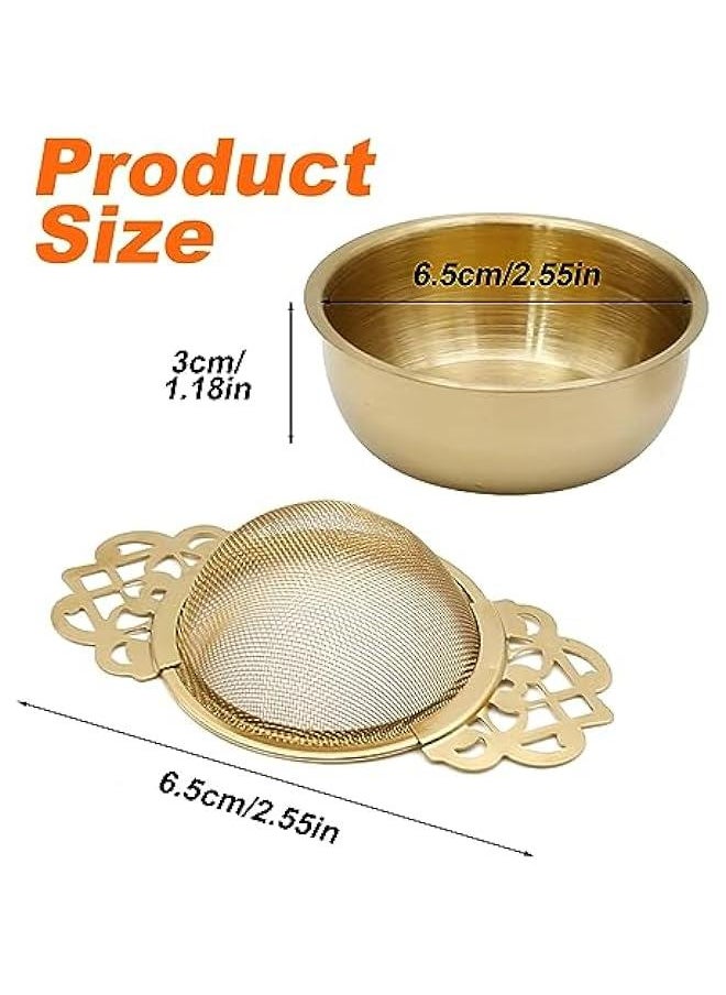 Generic 2pcs 304 Stainless Steel Tea Drain Strainer Tea Filter Mesh Tea Drip Bowls Teapot Strainer With Petal Handles Tea Divider  - Image 3